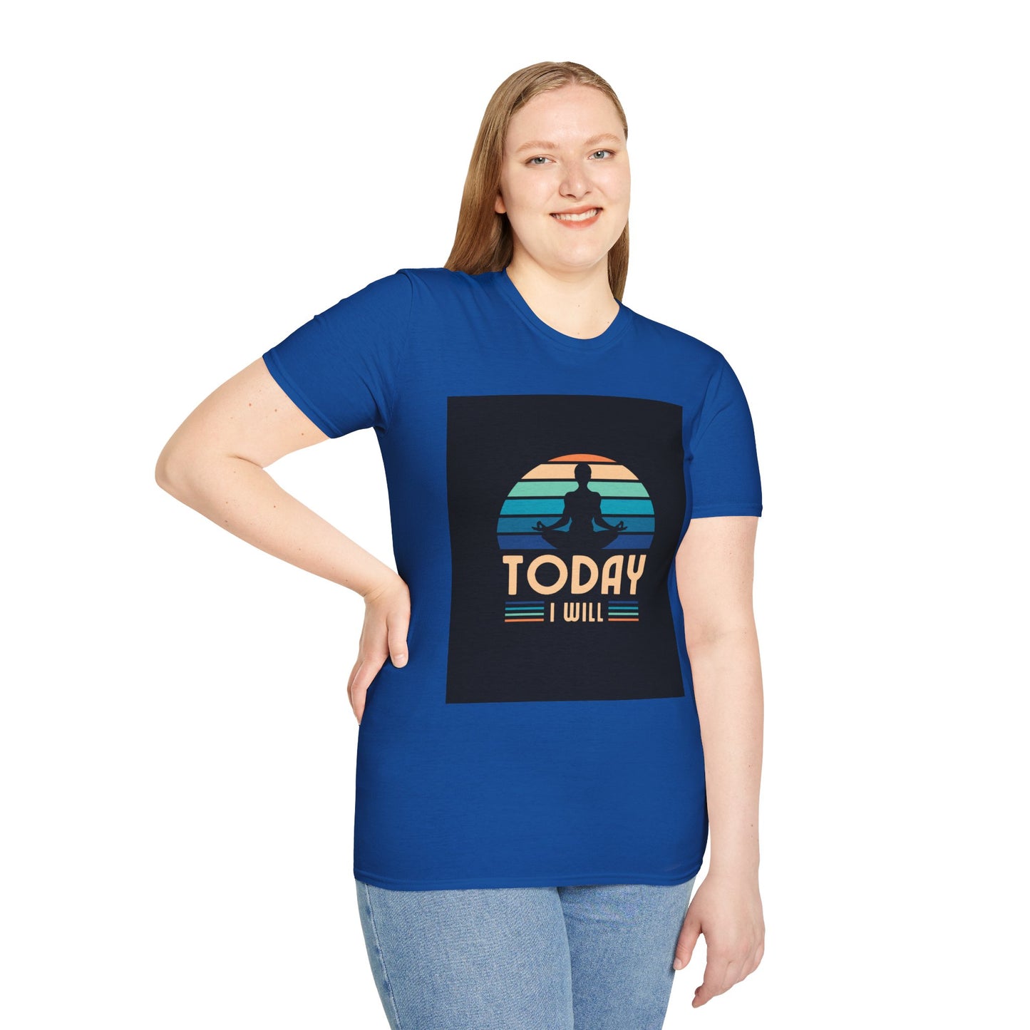 Mindfulness Motivation Unisex T-Shirt, Positive Quote Today I Will Shirt, Inspirational Graphic Tee, Yoga Apparel, Gift for Meditation Lovers
