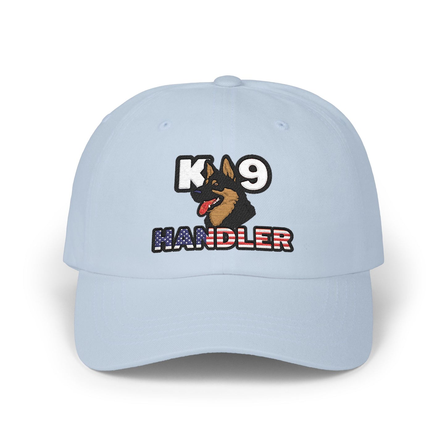 Embroidered K9 Handler Classic Dad Cap Featuring a German Shepherd