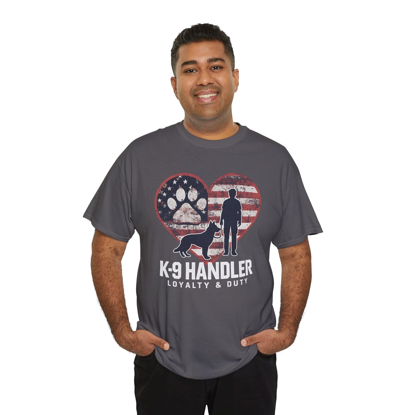 K-9 Handler Heart Tee | Loyalty & Duty T-Shirt | Dog Lover Gift, Police Support Shirt