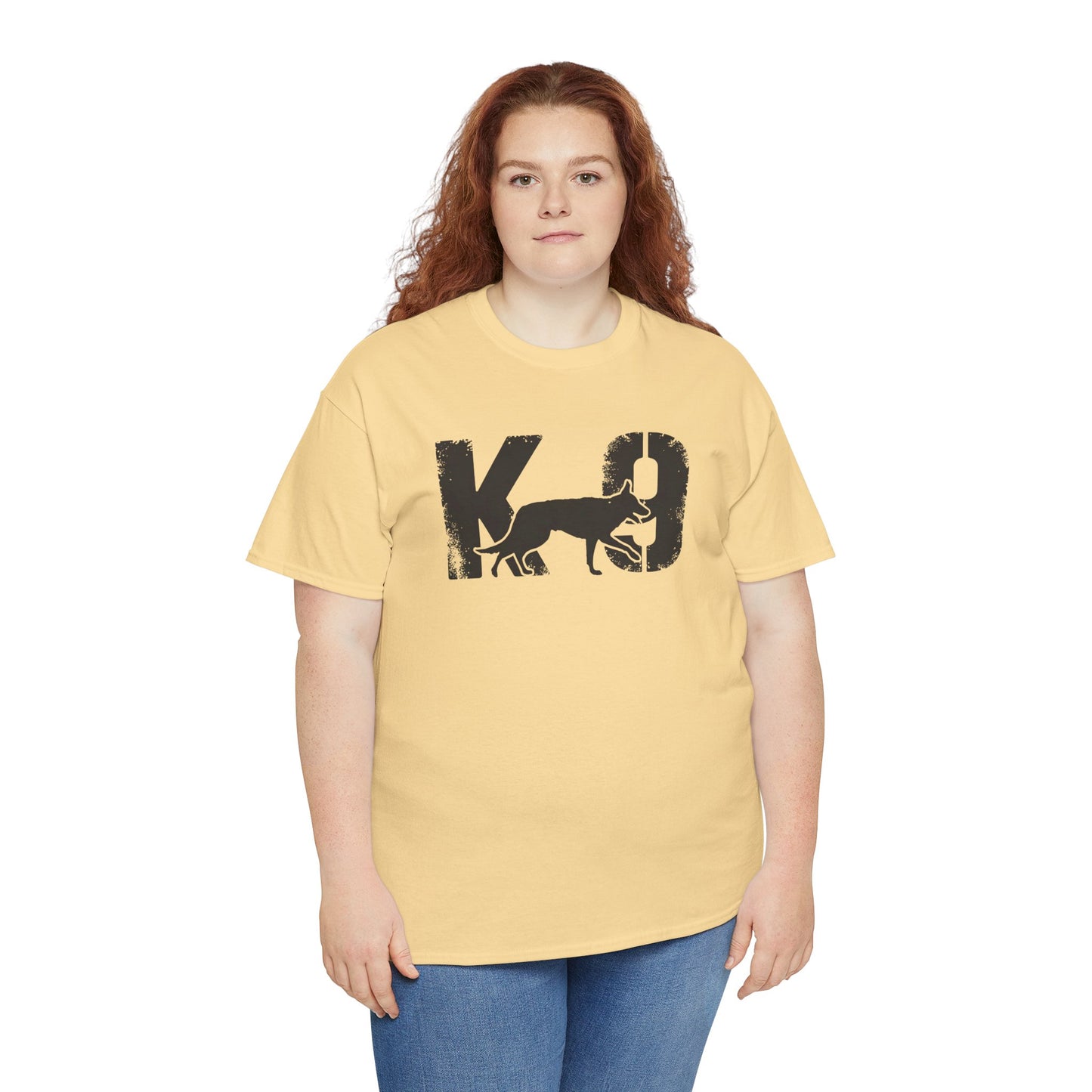 K-9 Dog Lover's Unisex Heavy Cotton Tee | T-Shirt for K-9 Handler | Dog Between K and 9 Design