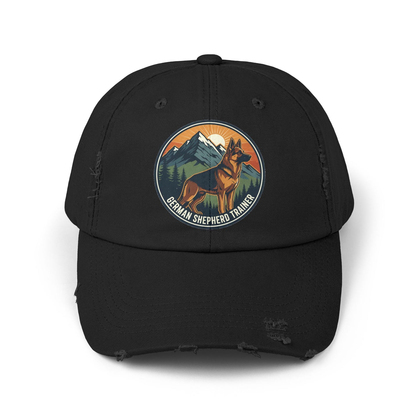 German Shepherd Trainer Cap | Distressed Hat for Dog Lovers | Perfect Gift for Pet Trainers