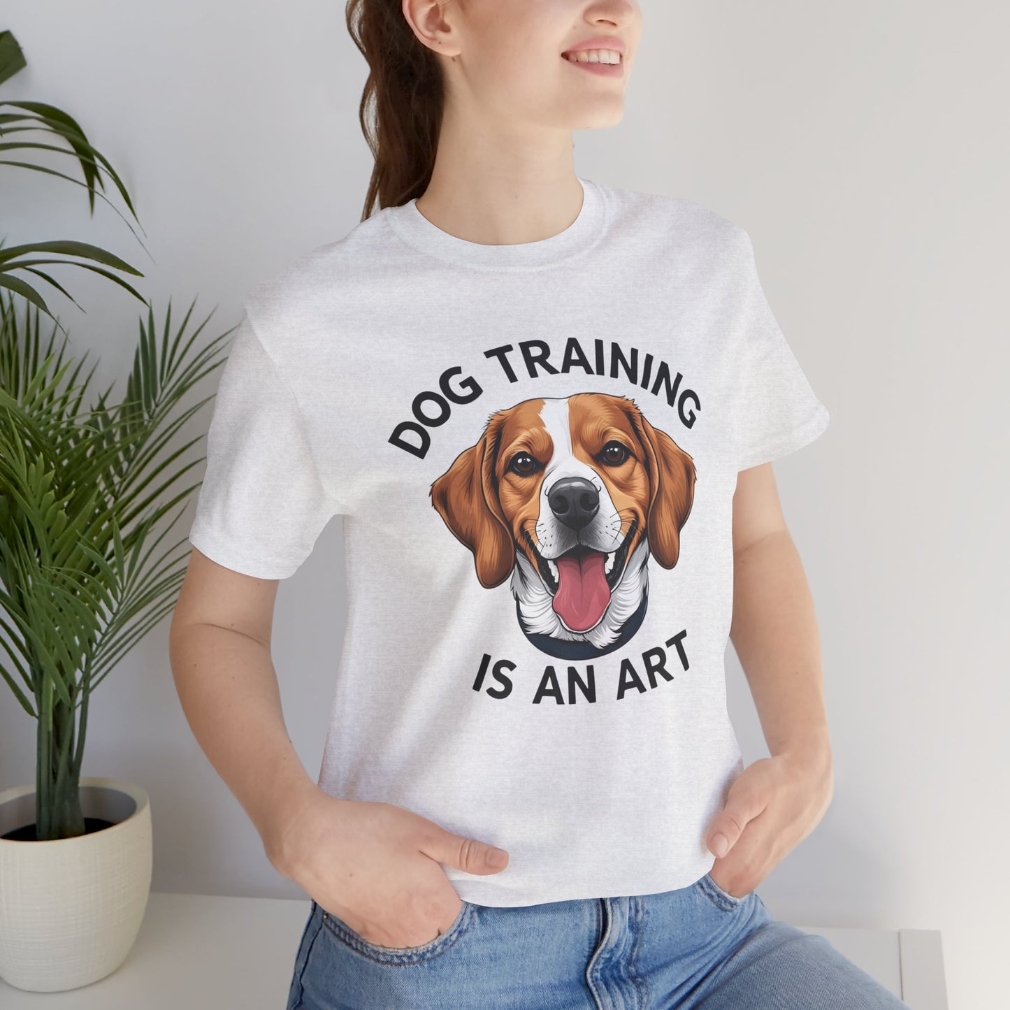 Dog Training is An Art Tee - Unisex Jersey Short Sleeve, Gift for Dog Lovers, Training T-Shirt, Dog Owner Apparel, Cute Canine Shirt