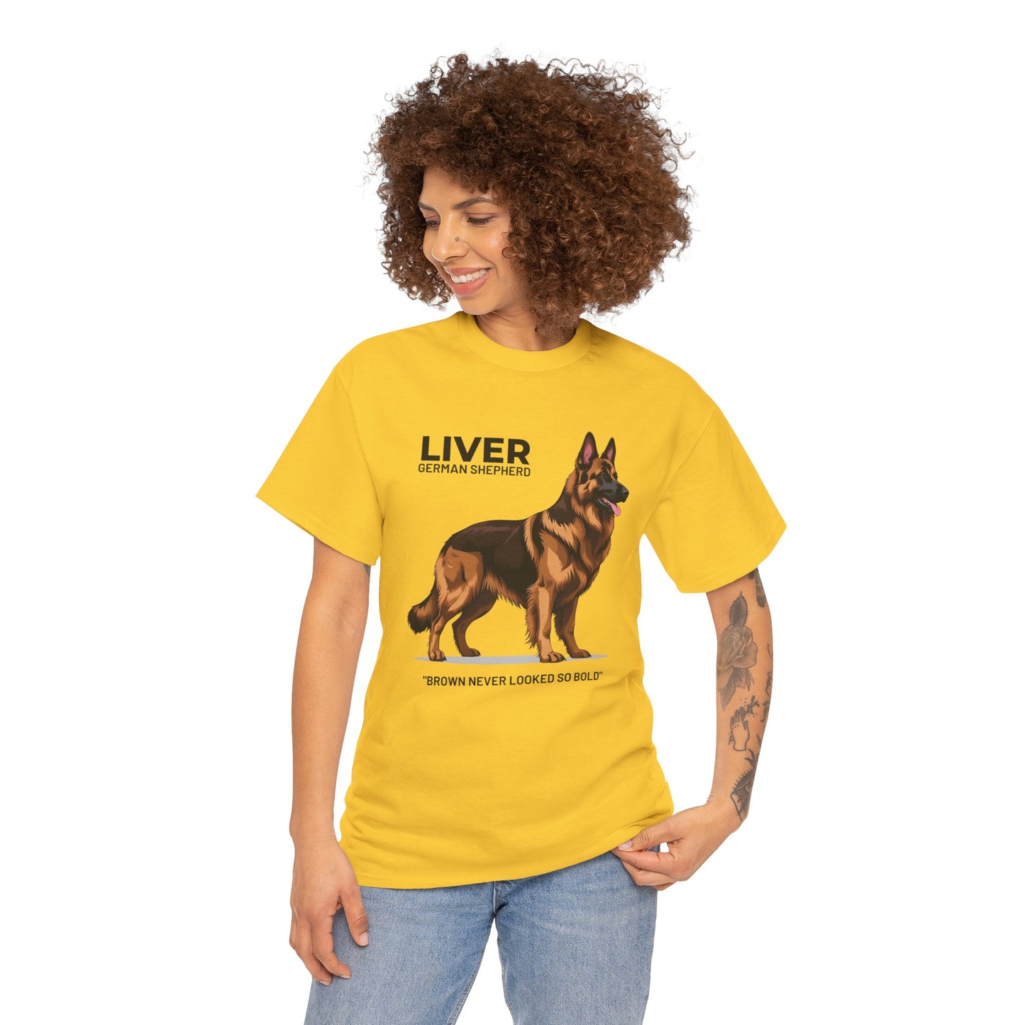 Liver German Shepherd Lover Tee - Brown Never Looked So Bold | Dog Owner Gift, Pet Parent Shirt, Animal Lover Apparel