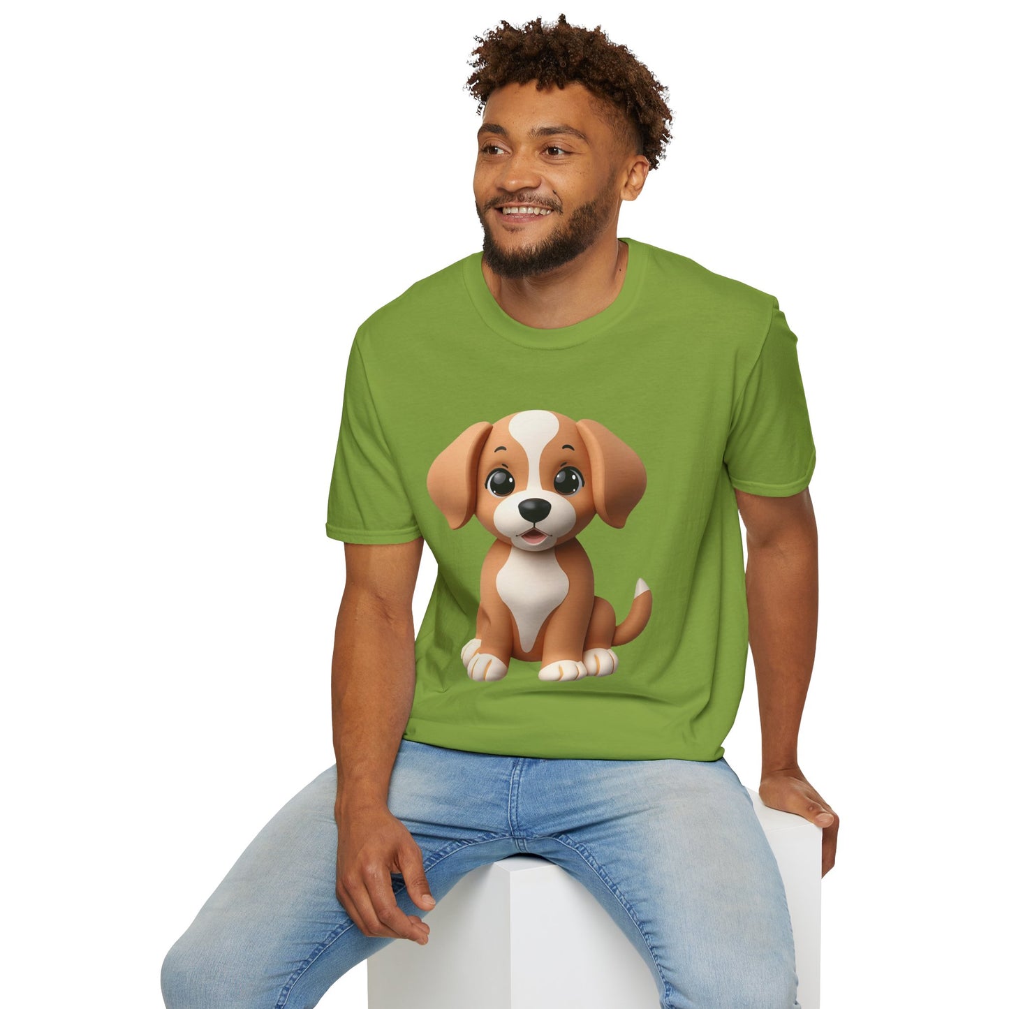 Adorable Puppy 3D Graphic T-Shirt for Dog Lovers, Cute Pet Shirt