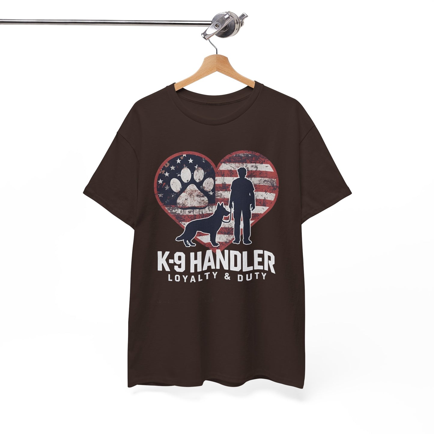 K-9 Handler Heart Tee | Loyalty & Duty T-Shirt | Dog Lover Gift, Police Support Shirt