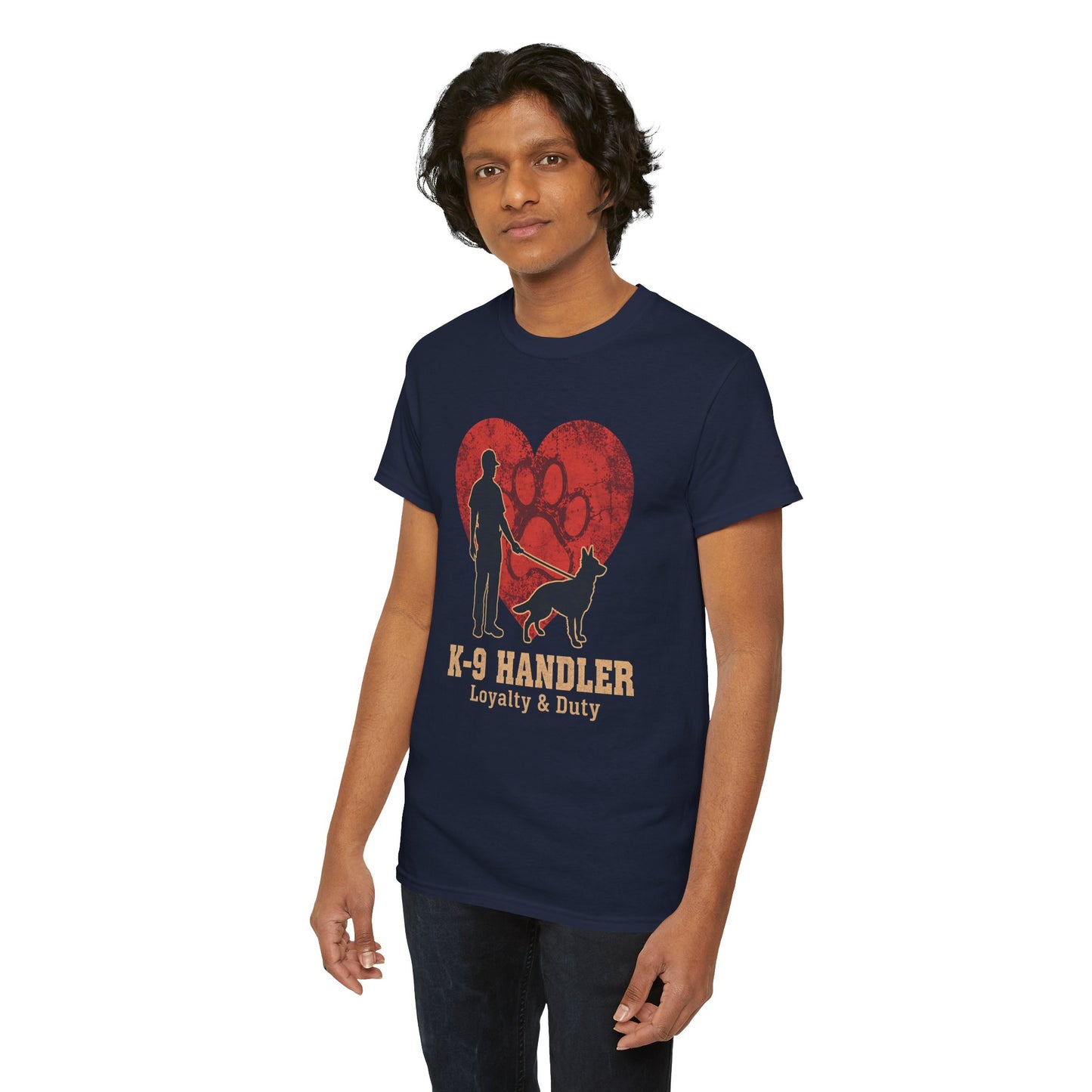 K-9 Handler Heart Tee - Loyalty & Duty, Dog Lover Gift, Pet Owner Apparel