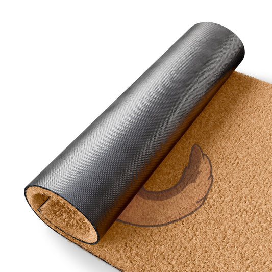 Cute Dog Doormat Featuring a Graphic of Cute German Shepherd Puppy Sloppily Sitting