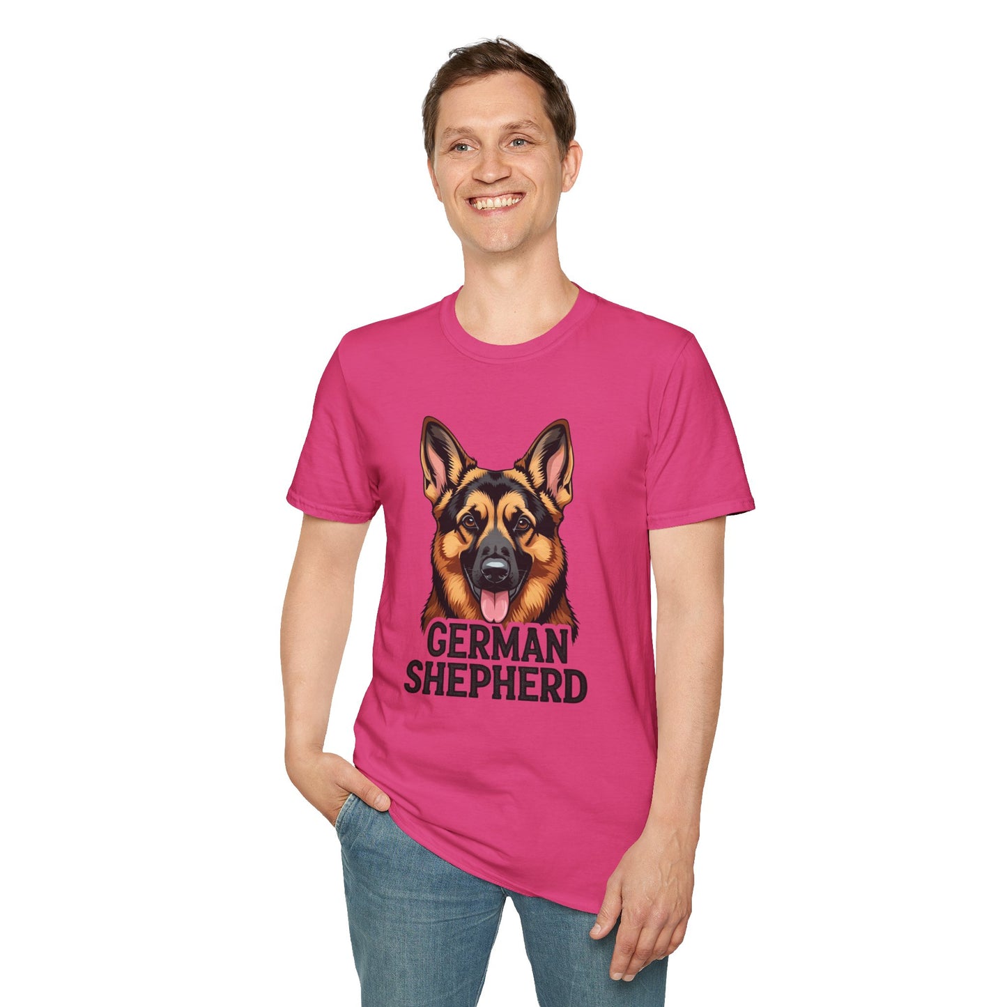 German Shepherd Unisex T-Shirt, Dog Lover Gift, Pet Parent Apparel, Cute Animal Shirt, Birthday Gift Idea, Casual Wear