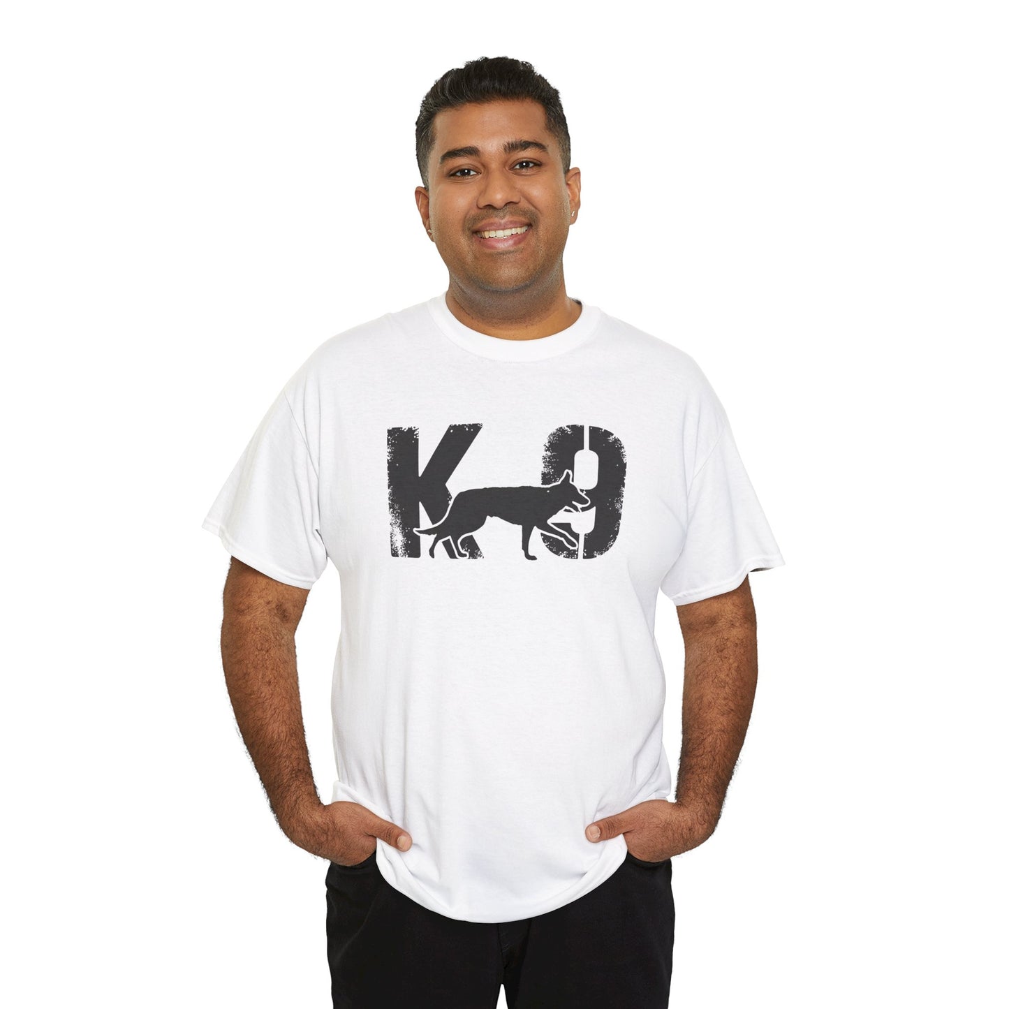 K-9 Dog Lover's Unisex Heavy Cotton Tee | T-Shirt for K-9 Handler | Dog Between K and 9 Design