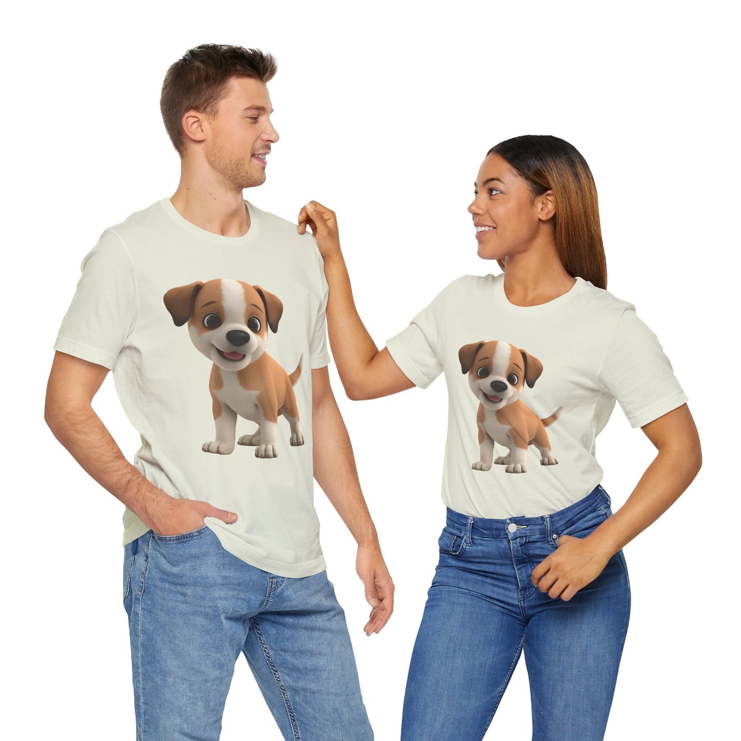 Cute Dog 3D Graphic Tee, Fun Animal Shirt, Dog Lover Gift, Playful Fashion Statement