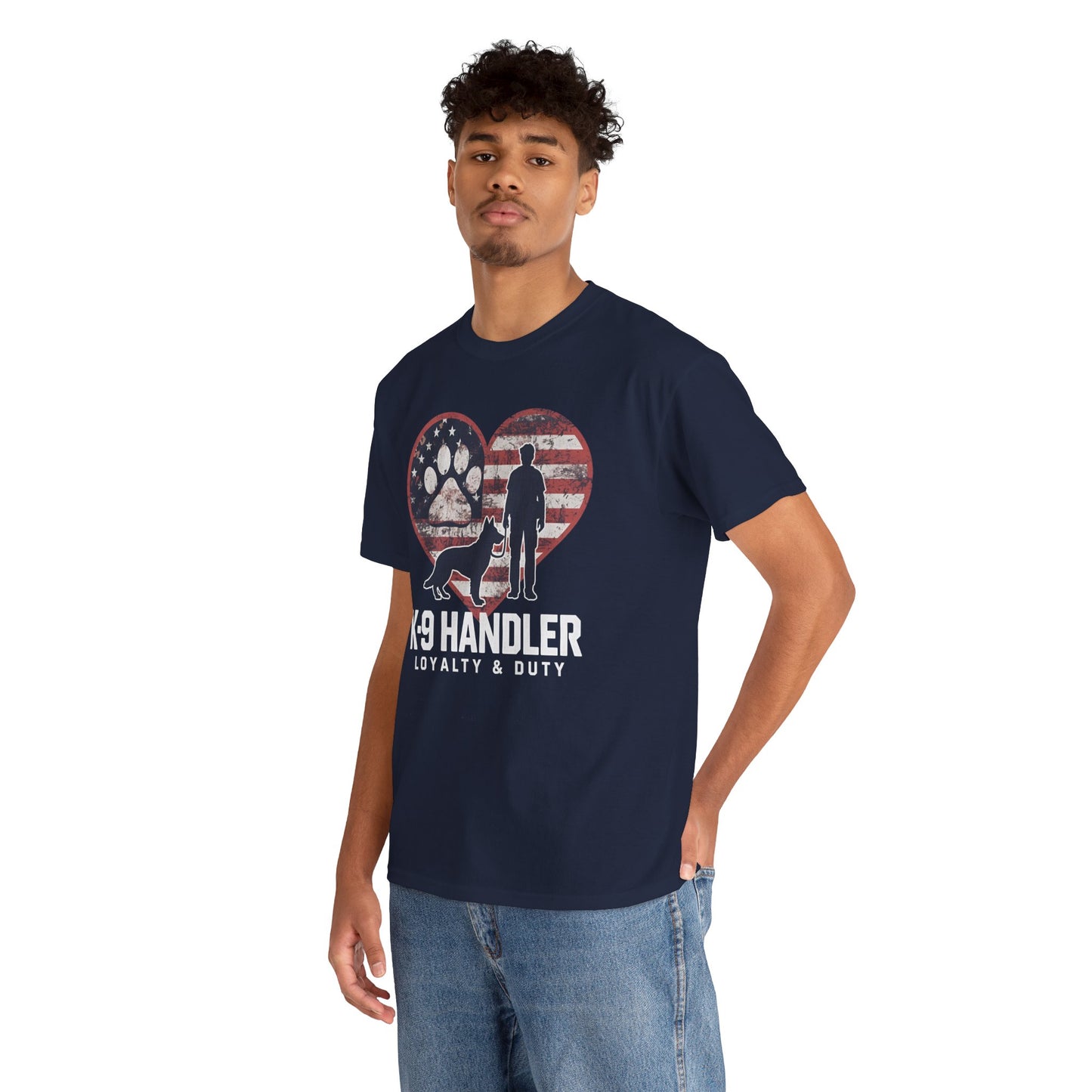 K-9 Handler Heart Tee | Loyalty & Duty T-Shirt | Dog Lover Gift, Police Support Shirt