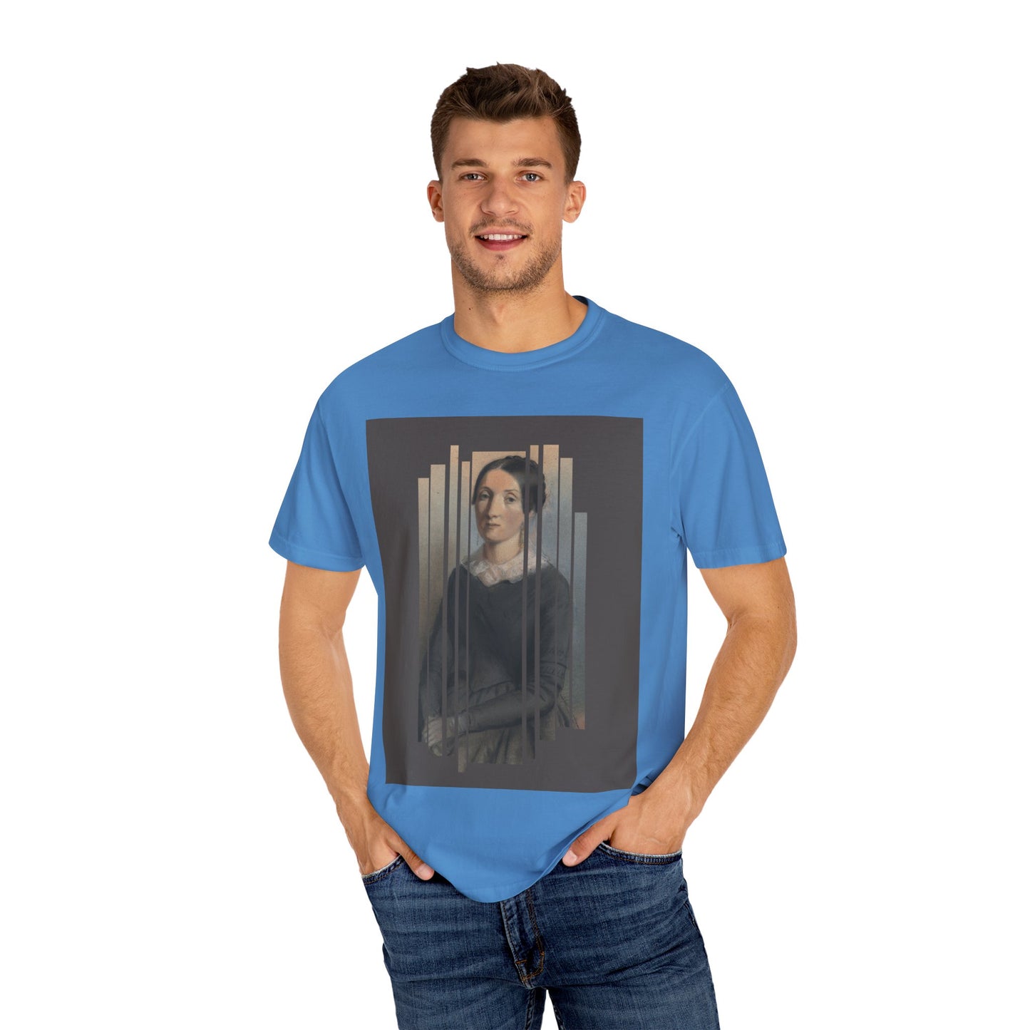 Vintage Aesthetic Art Tee, Unisex Garment-Dyed T-shirt with Artistic Design, Casual Wear, Gift for Art Lovers, Trendy Graphic Shirt