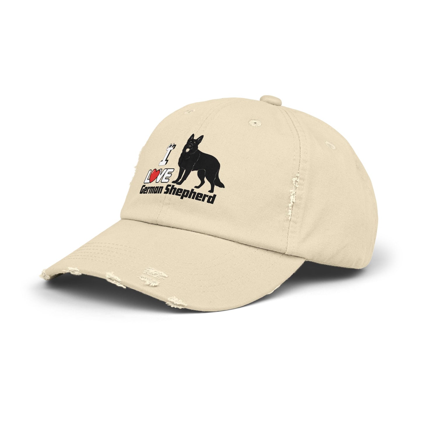 I Love German Shepherd Distressed Cap - Dog Lovers Gift