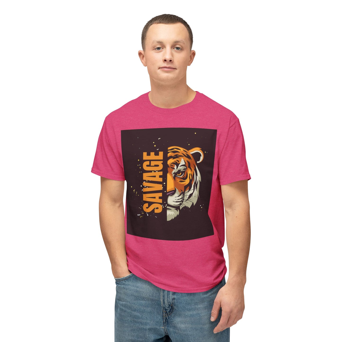 Savage Tiger Unisex T-Shirt, Graphic Tee, Animal Lover Shirt, Trendy Fashion, Gift for Him/Her, Wild Style Clothing