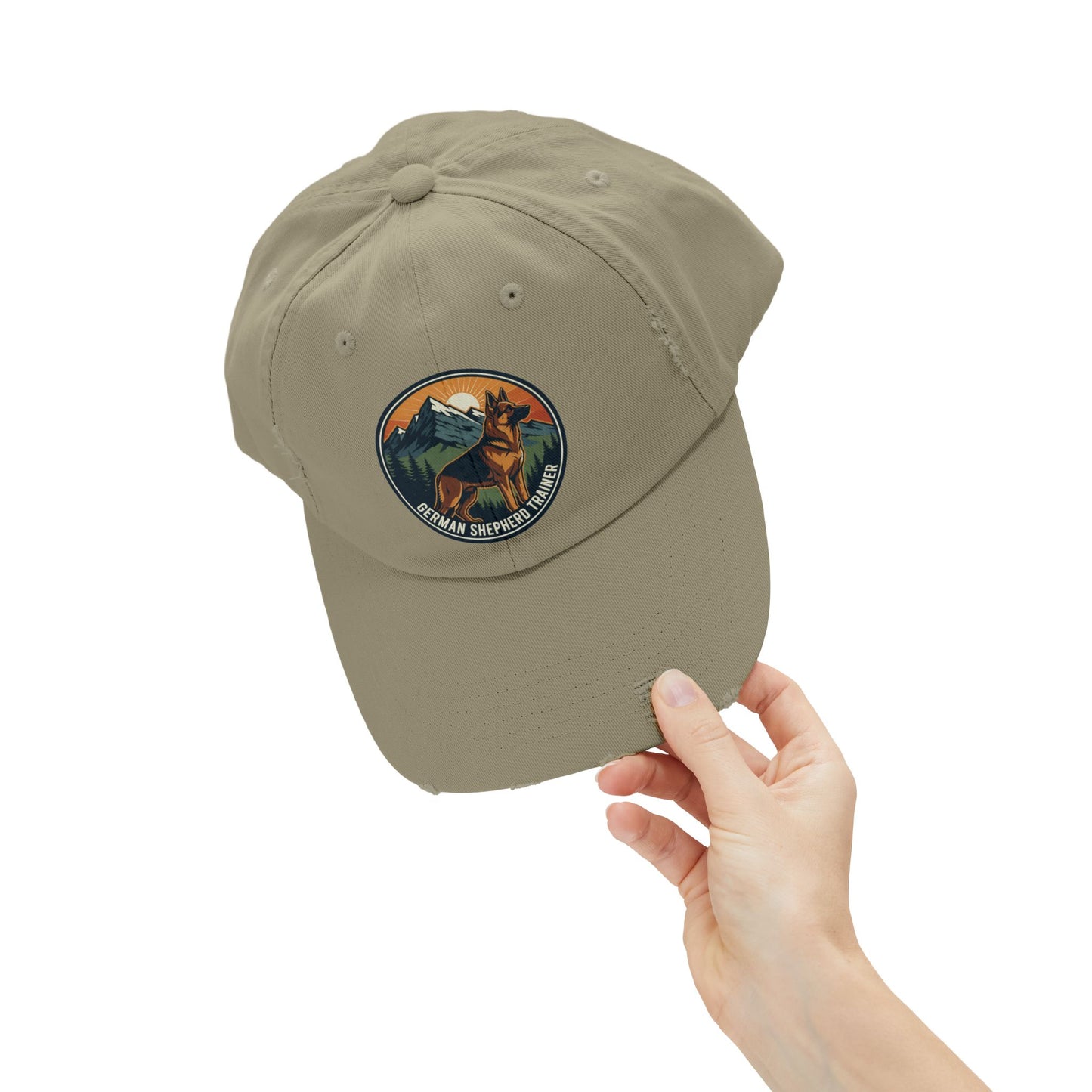 German Shepherd Trainer Cap | Distressed Hat for Dog Lovers | Perfect Gift for Pet Trainers