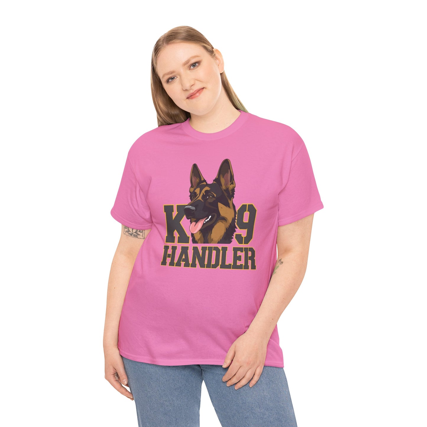 German Shepherd K9 Handler Tee, Perfect for Dog Lovers, Gift for Pet Owners, Unisex Cotton T-Shirt