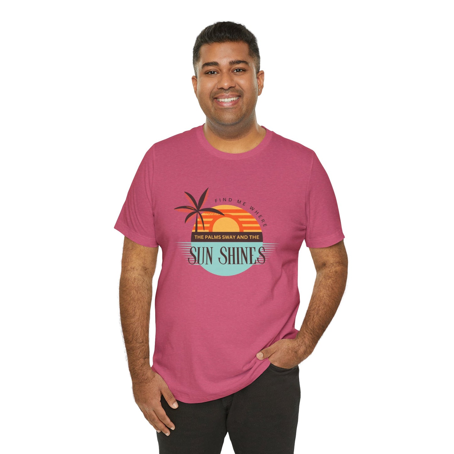 Tropical Vibes Tee - Relaxing Beach Sunset Design for Travelers and Summer Lovers, Perfect Gift for Vacations, Beach Days, and Casual Style