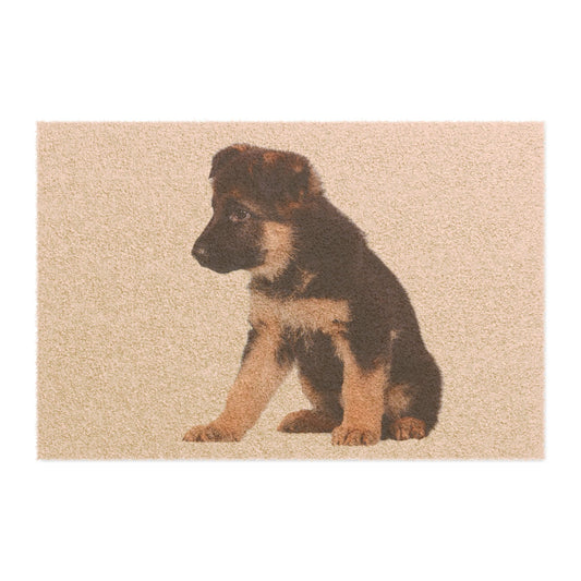Cute German Shepherd Puppy Doormat - Welcome Mat for Dog Lovers