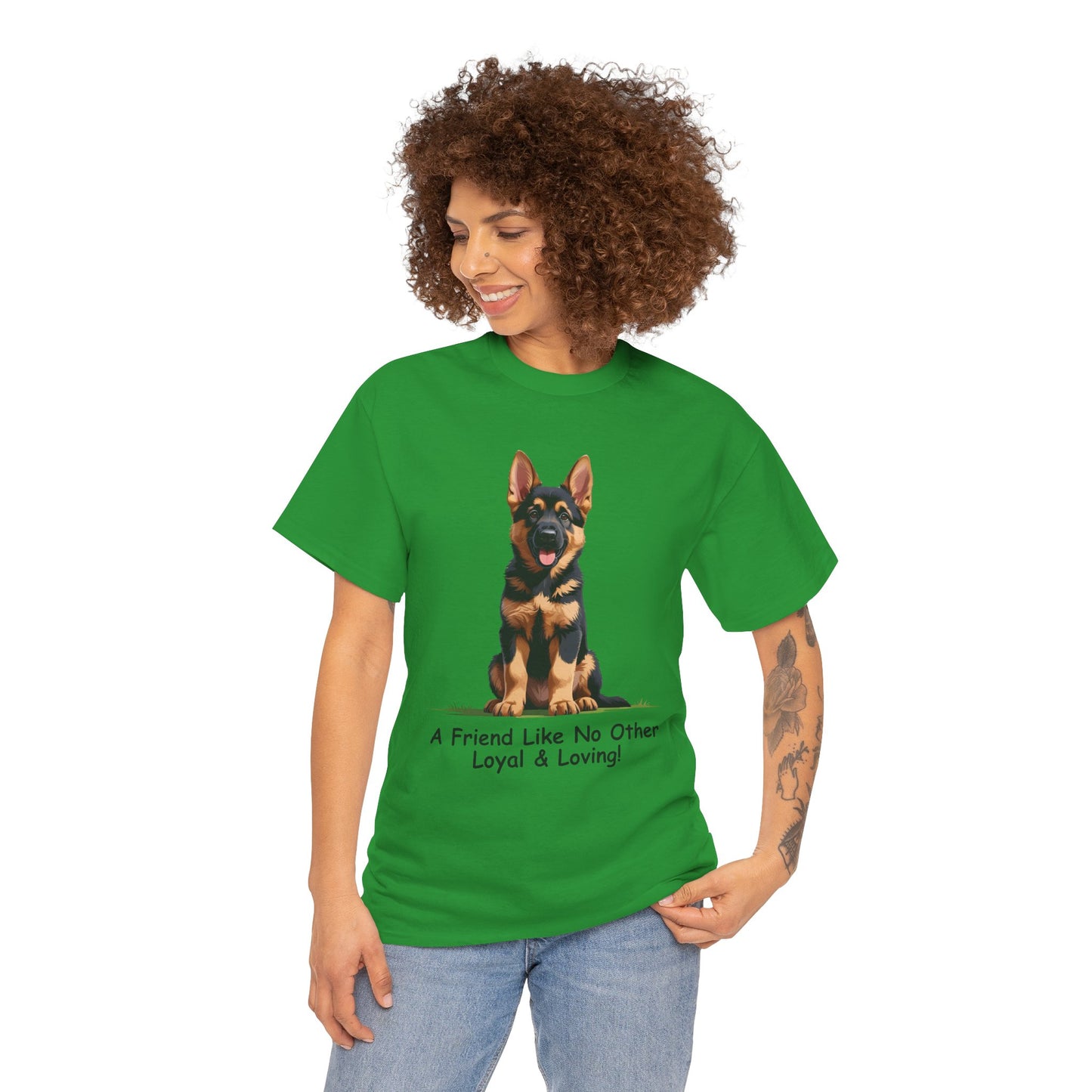Adorable German Shepherd Puppy Lover Tee: A Friend Like No Other, Dog Owner Gift, Dog Mom Shirt, Gifts for Animal Lovers, Unisex Cotton T-shirt