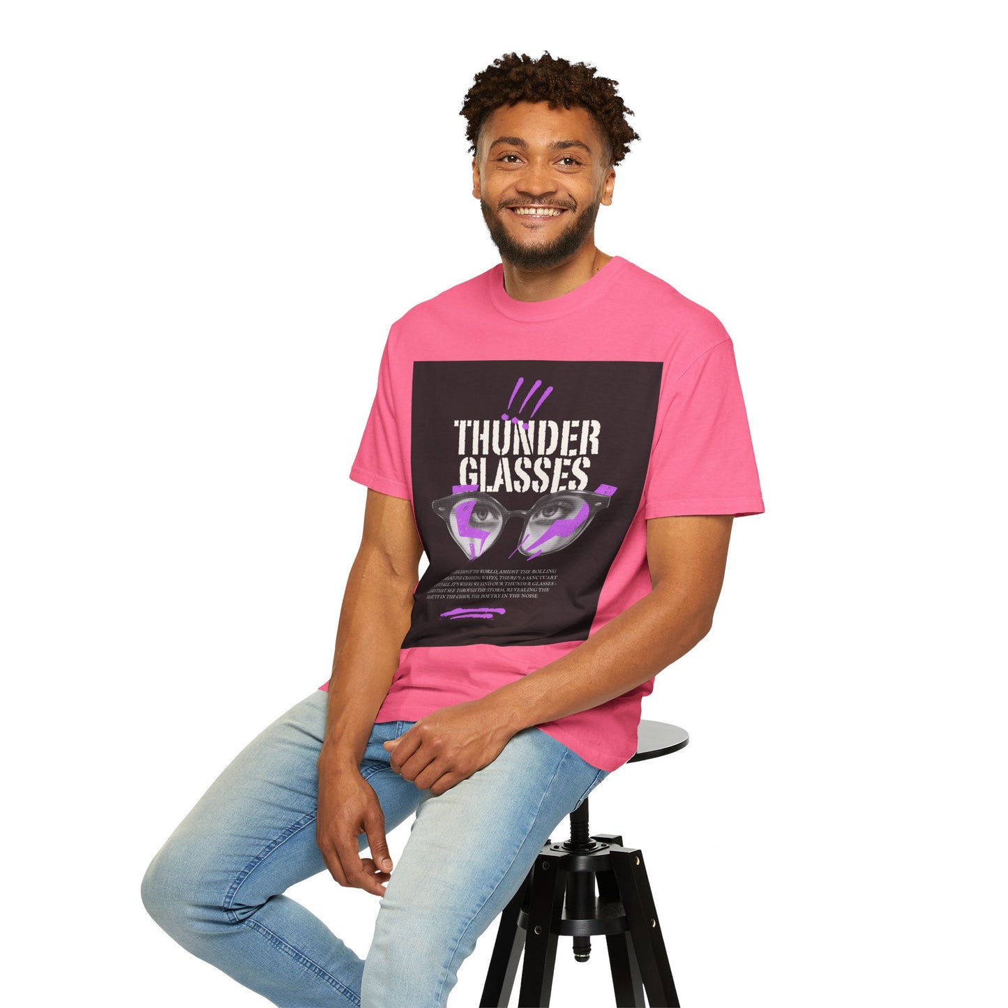 Thunder Glasses Unisex T-Shirt | Retro Graphic Tee for Music Lovers, Gift for Birthdays, Festivals, Unisex Style, Casual Wear
