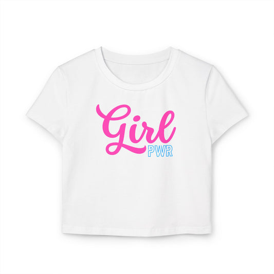 Empowered Girl Baby Tee - Stylish Women's Crop Top, Feminist Fashion, Gift for Her, Casual Outfit, Summer Wear, Birthday Gift