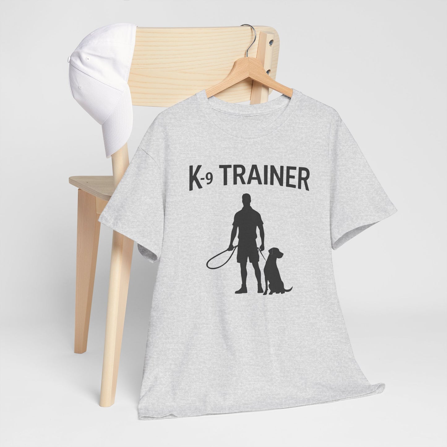 K-9 Trainer  Heavy Cotton T-Shirt, Dog Owner Gift, Police Dog Shirt, Animal Enthusiast Apparel, Casual Style Tee