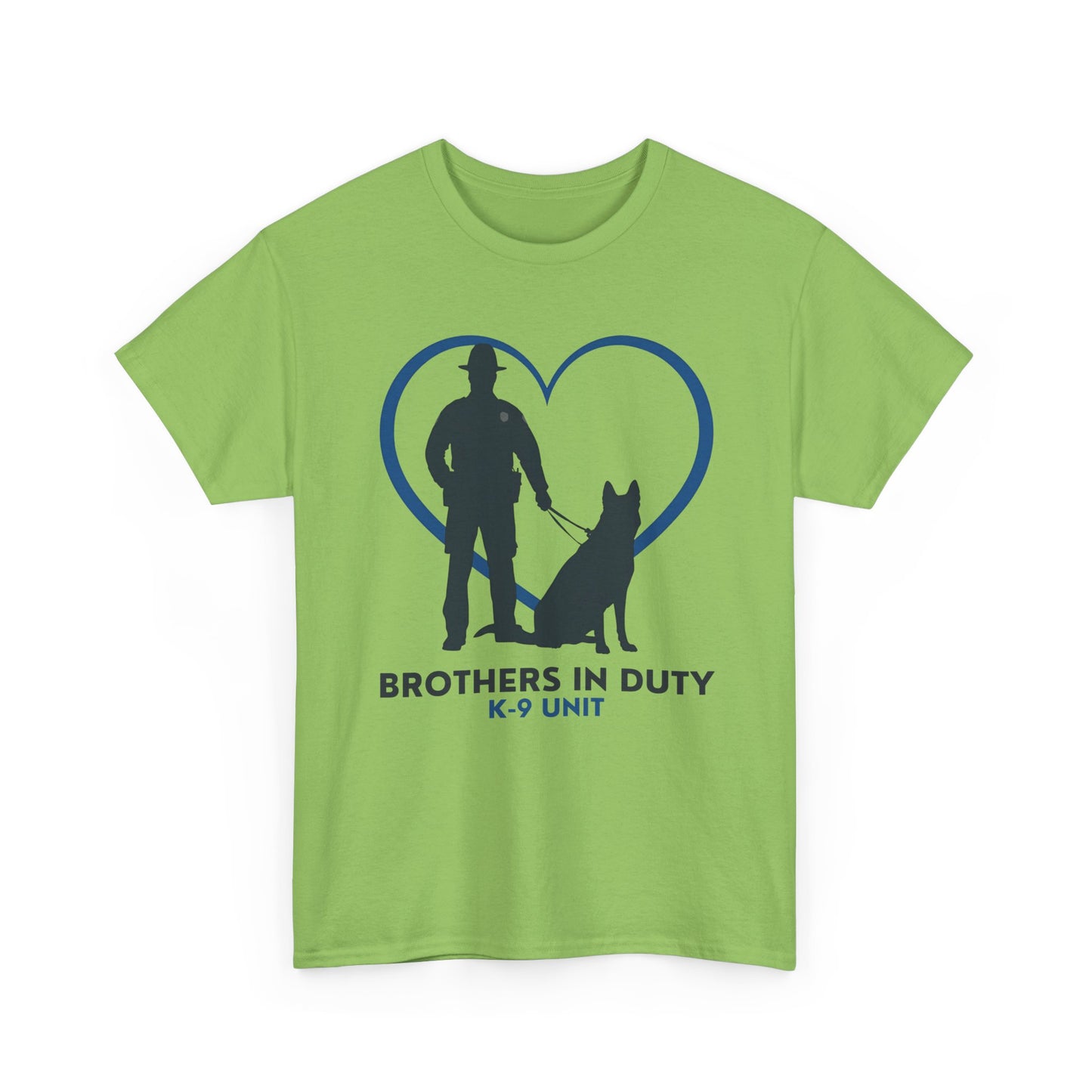 Heartfelt K-9 Unit Tee - Brothers In Duty | Police Officer Gift, Dog Lover Shirt, Law Enforcement Apparel
