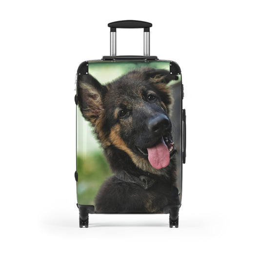 Personalized Dog Photo Suitcase - Cute German Shepherd Puppy