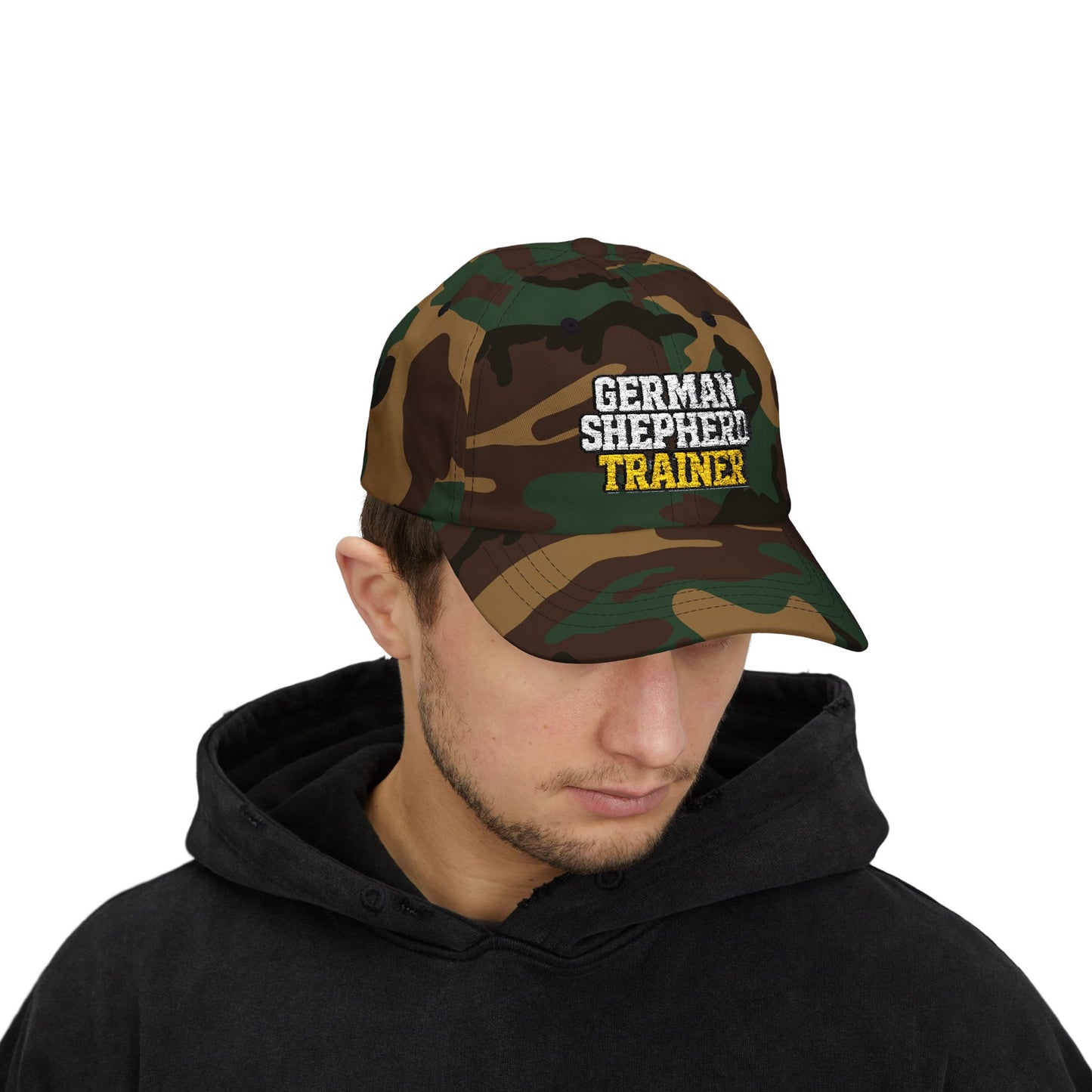 Embroidered German Shepherd Trainer Dad Cap | Perfect Gift for Dog Owners