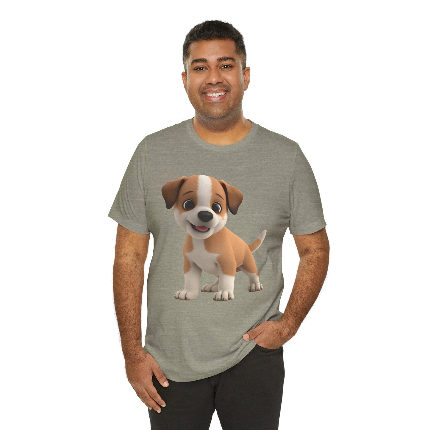 Cute Dog 3D Graphic Tee, Fun Animal Shirt, Dog Lover Gift, Playful Fashion Statement