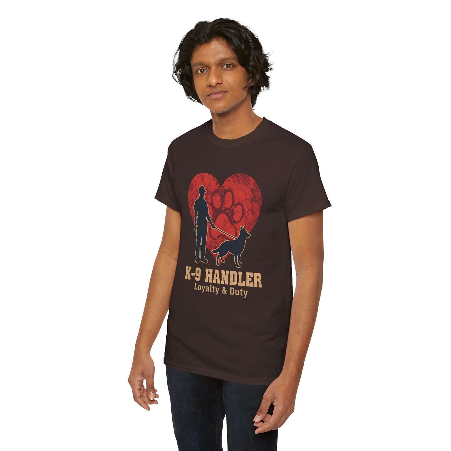 K-9 Handler Heart Tee - Loyalty & Duty, Dog Lover Gift, Pet Owner Apparel