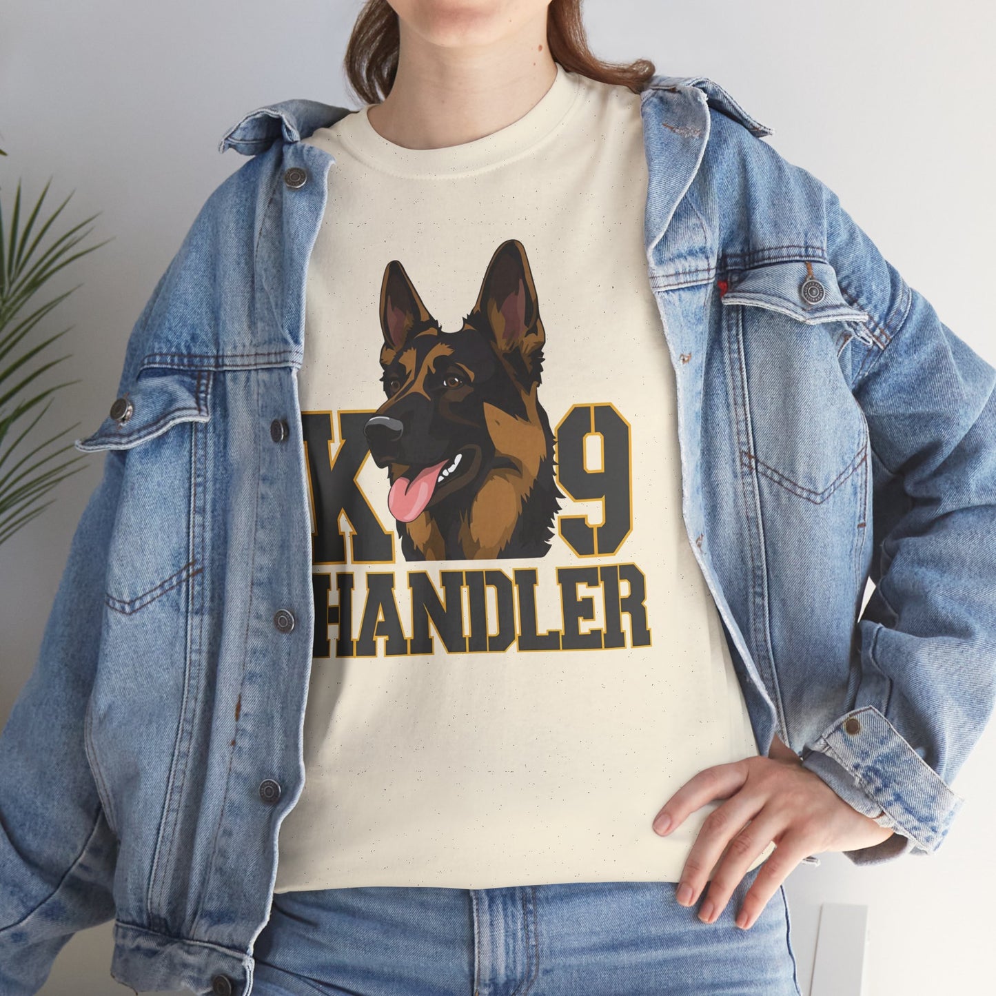 German Shepherd K9 Handler Tee, Perfect for Dog Lovers, Gift for Pet Owners, Unisex Cotton T-Shirt