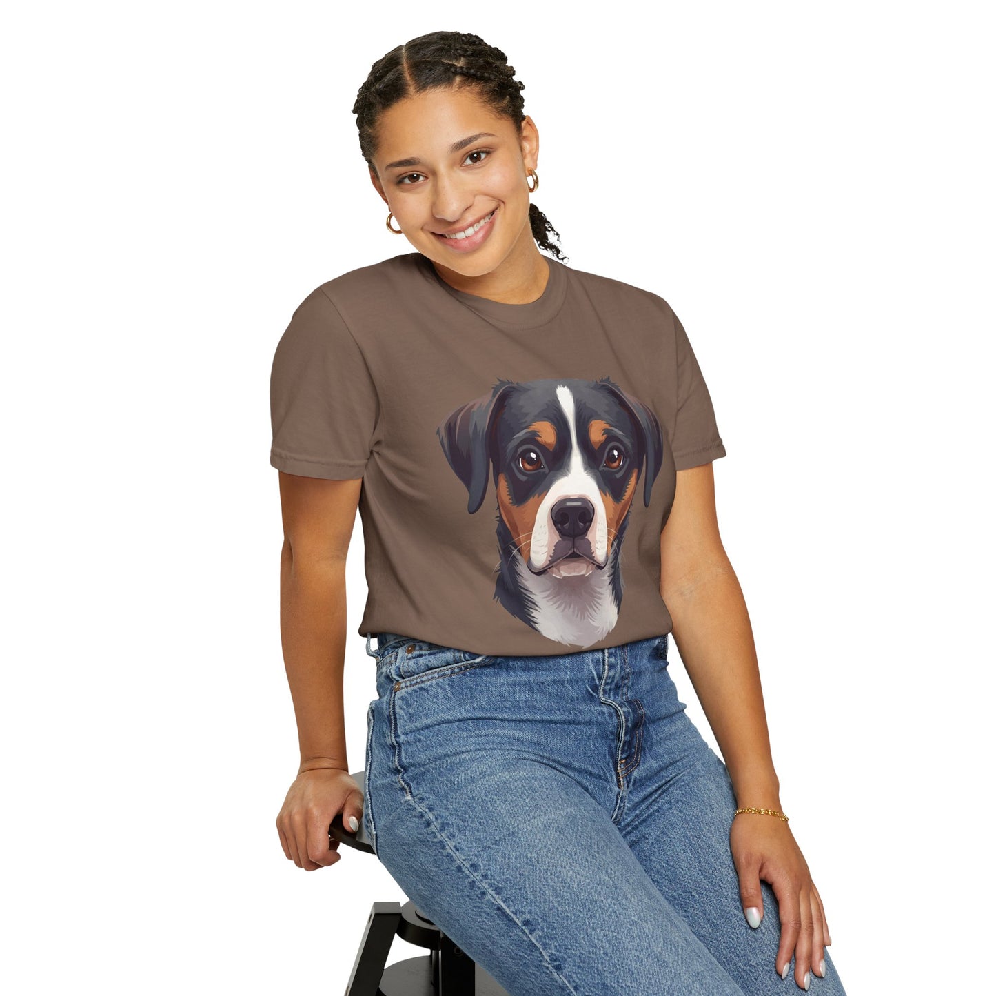 Unisex Tricolor Dog's 3D Design T-Shirt, Gift for Dog Owners, Animal Lover Apparel