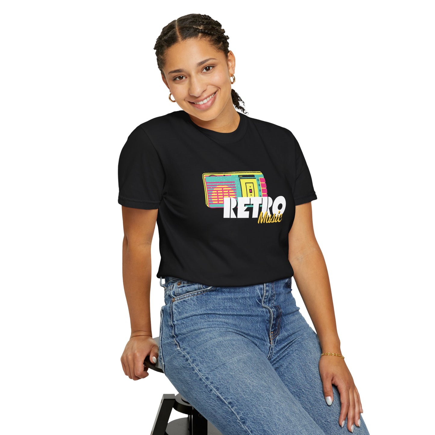 Retro Music T-Shirt, Vintage Style Tee, Unisex Garment-Dyed Shirt, Perfect for Music Lovers, Great for Festivals and Gifts