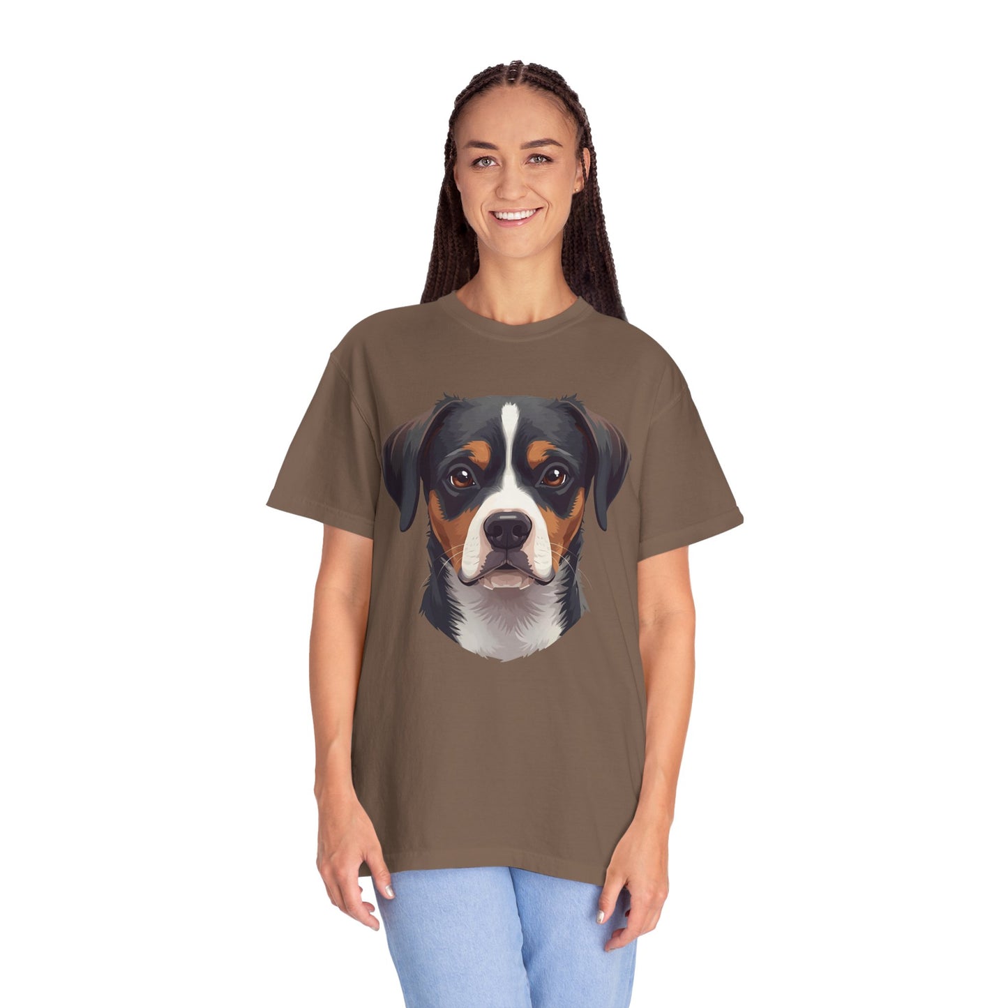 Unisex Tricolor Dog's 3D Design T-Shirt, Gift for Dog Owners, Animal Lover Apparel