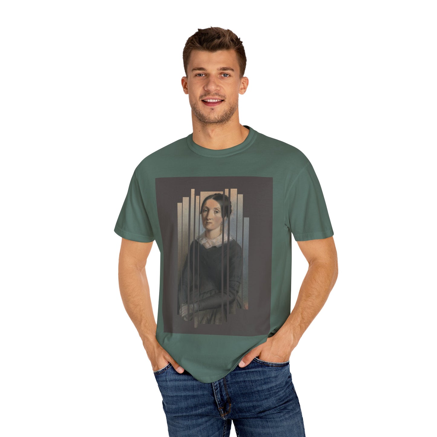 Vintage Aesthetic Art Tee, Unisex Garment-Dyed T-shirt with Artistic Design, Casual Wear, Gift for Art Lovers, Trendy Graphic Shirt