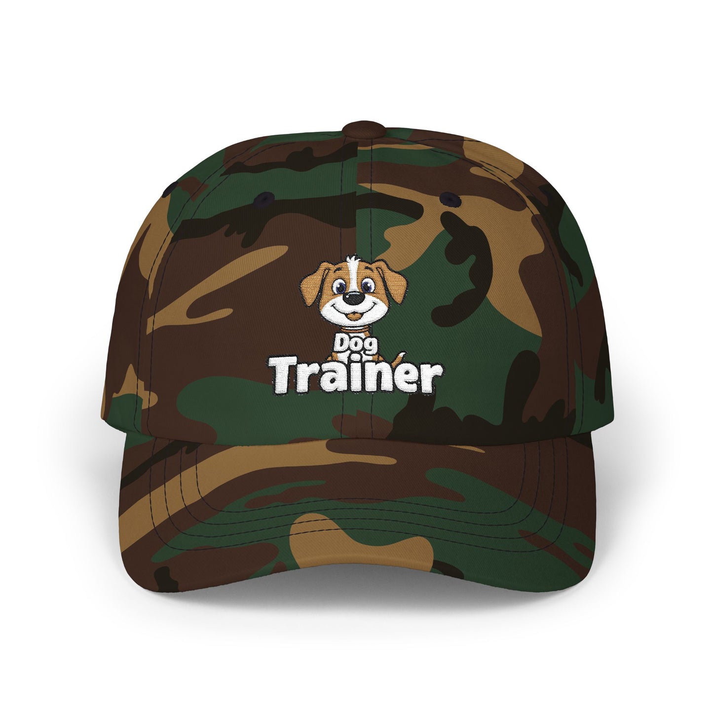 Embroidered Dog Trainer Classic Dad Cap Featuring a Cute Funny Dog  | Dog-themed Accessories