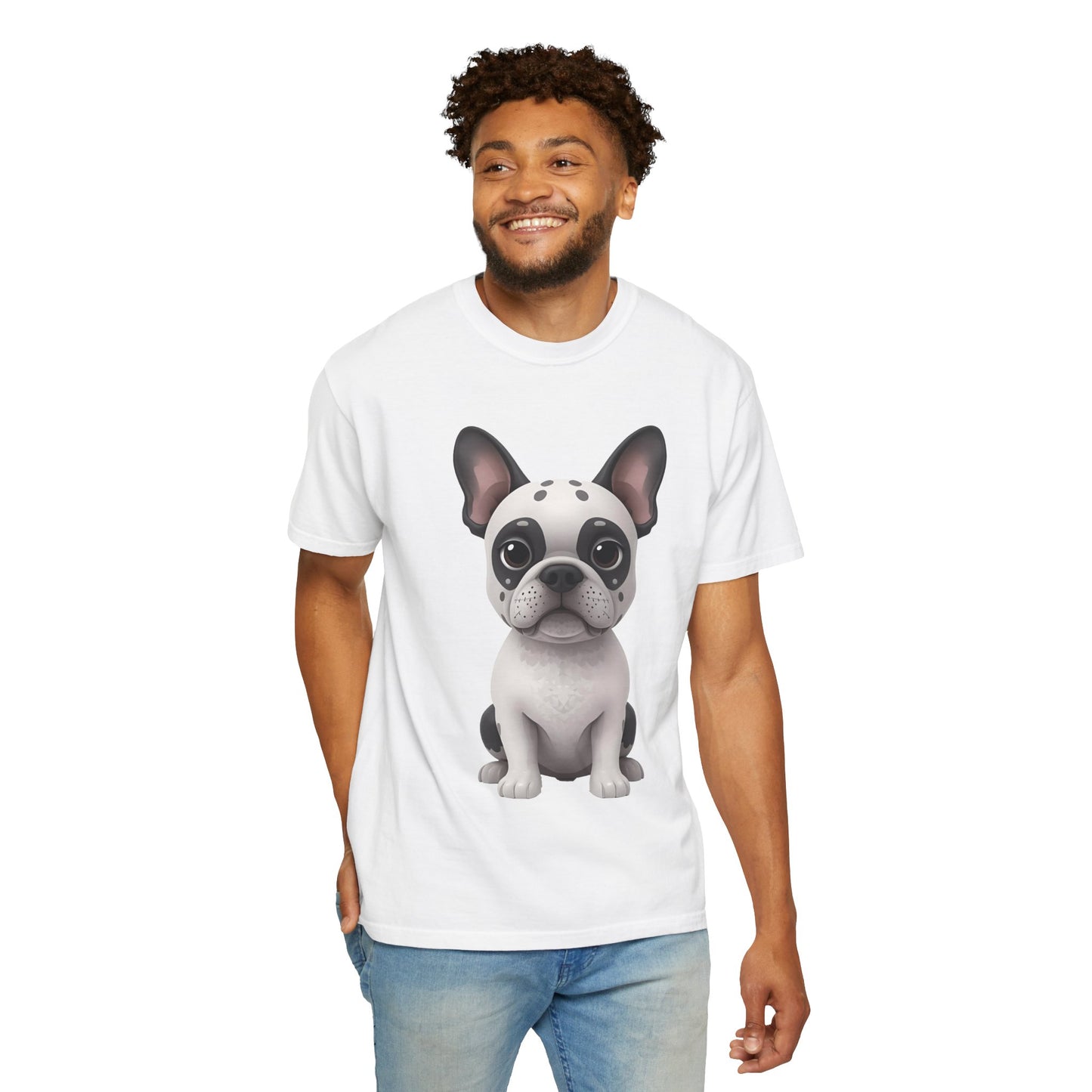 Cute 3D Design French Bulldog Unisex T-shirt, Animal Lover Gift