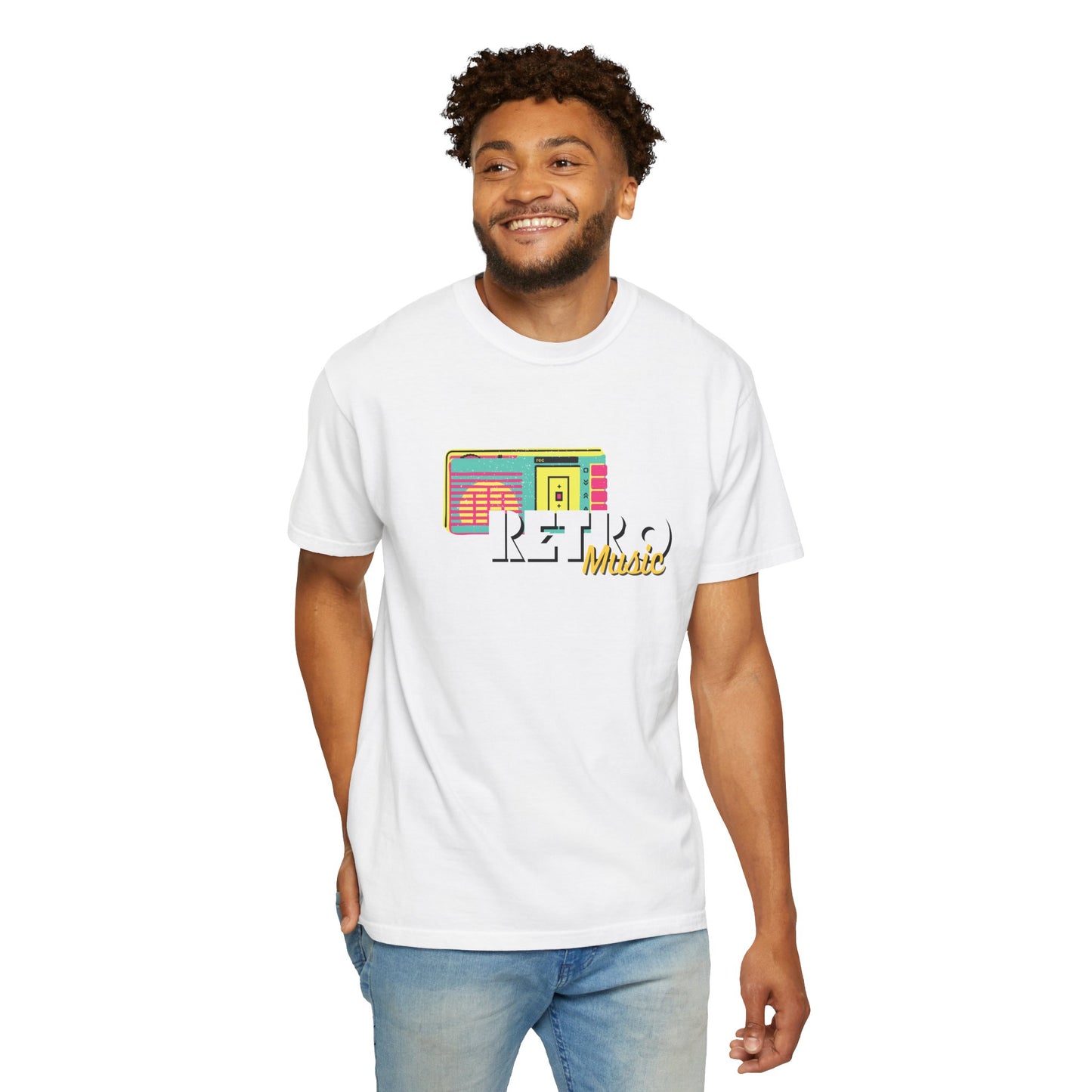 Retro Music T-Shirt, Vintage Style Tee, Unisex Garment-Dyed Shirt, Perfect for Music Lovers, Great for Festivals and Gifts