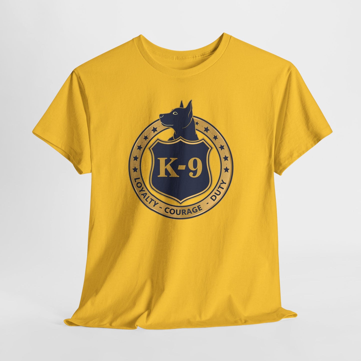 K-9 Police Unisex Heavy Cotton Tee - Loyalty Courage Duty | Dog Lover Gift, Law Enforcement Apparel, Dog Training Shirt