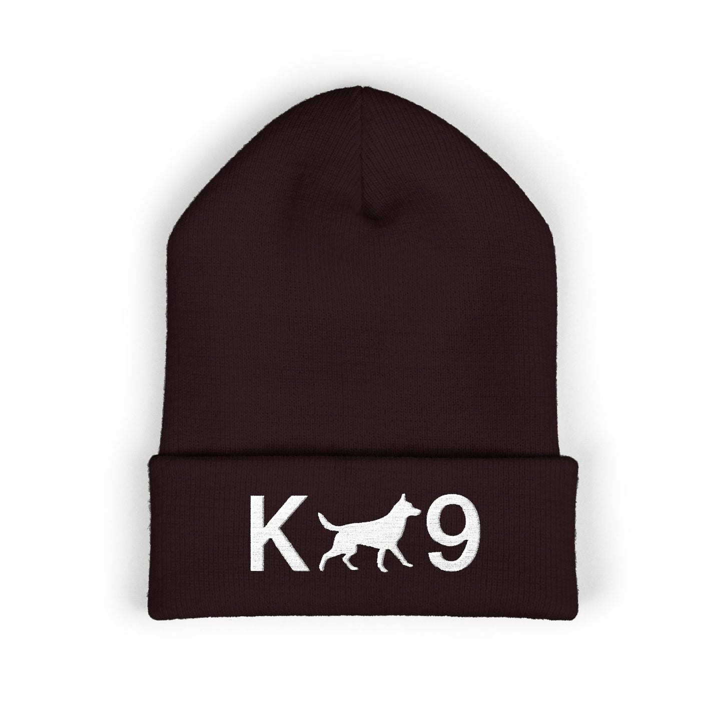 Embroidered K9 Classic Cuffed Beanie - German Shepherd Design | Dog Lover Gift