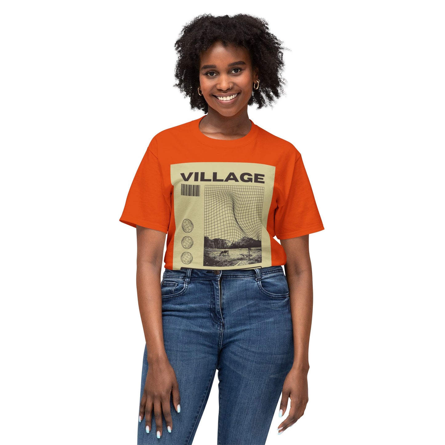 Retro Village Graphic Unisex T-Shirt | Casual Wear, Vintage Style, Gift for Travel Lovers, Graphic Tee, Statement Shirt