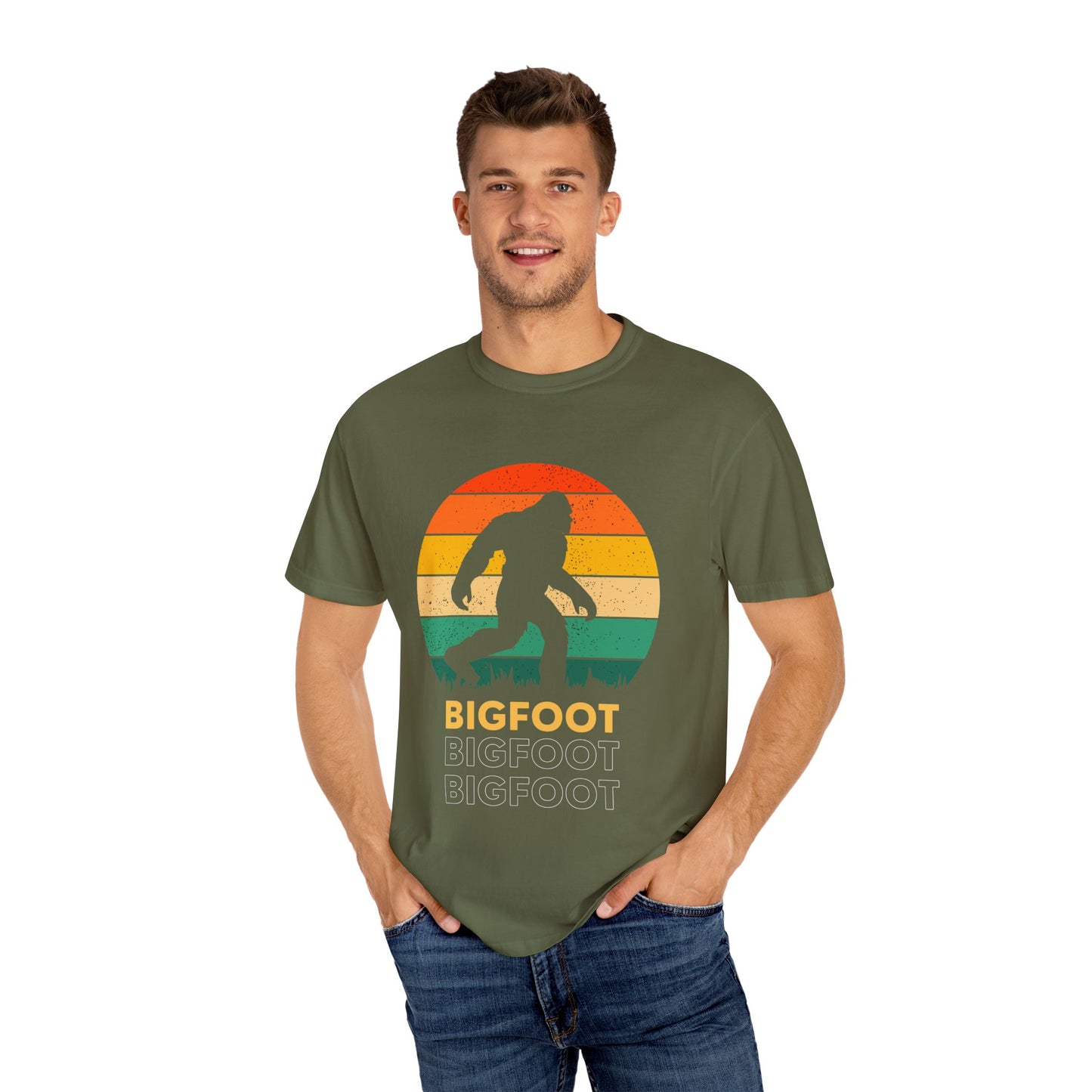 Retro Bigfoot Unisex T-Shirt, Vintage Sasquatch Tee, Nature Lover Gift, Outdoor Adventure Apparel, Cool Summer Shirt