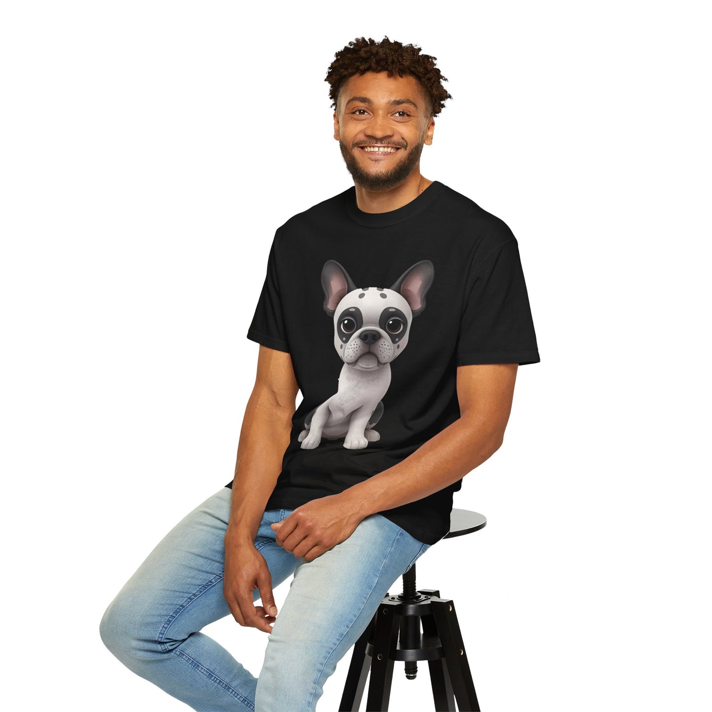 Cute 3D Design French Bulldog Unisex T-shirt, Animal Lover Gift