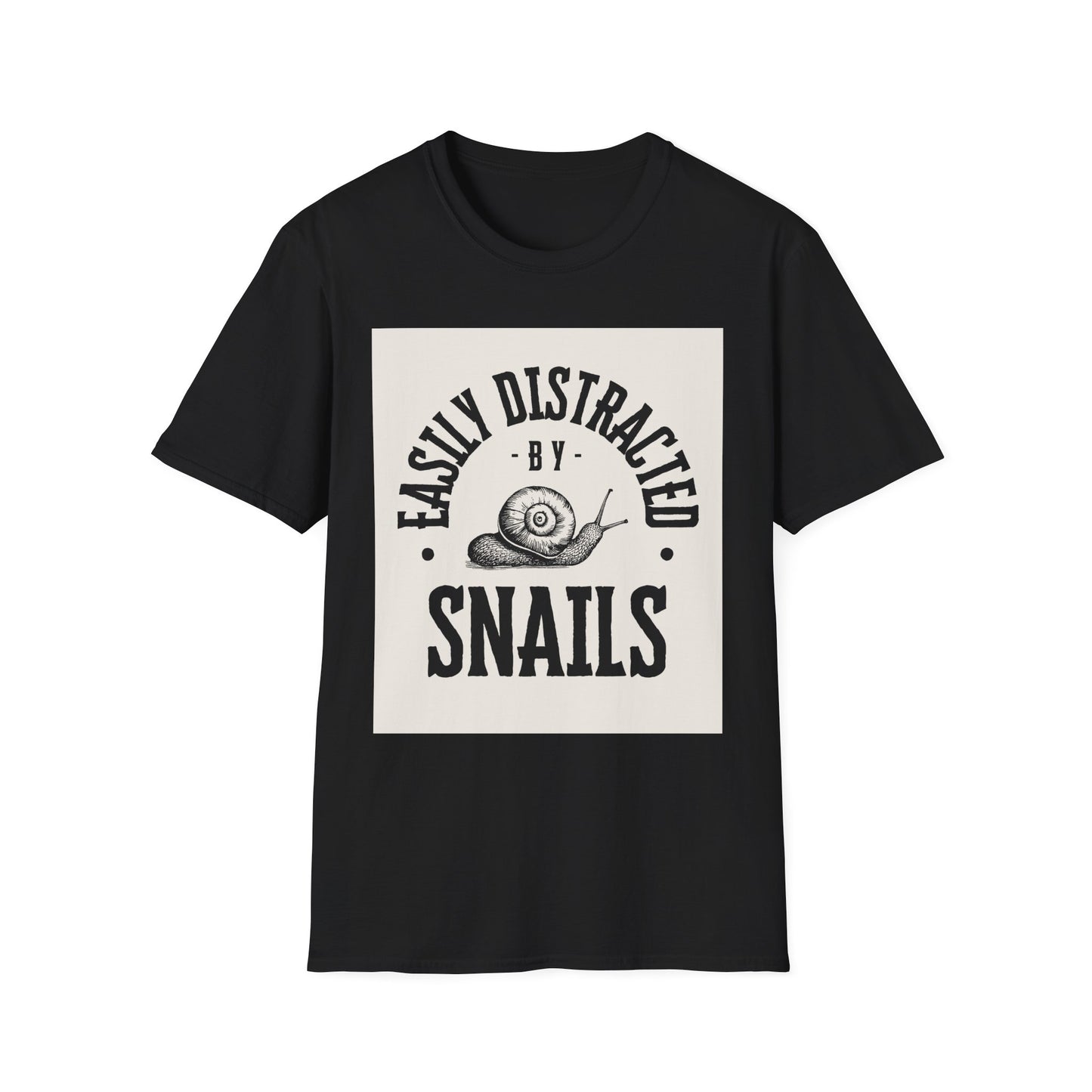 Easily Distracted by Snails Vintage T-Shirt, Funny Snail Tee, Gift for Nature Lovers, Humorous Graphic Shirt, Cute Casual Wear