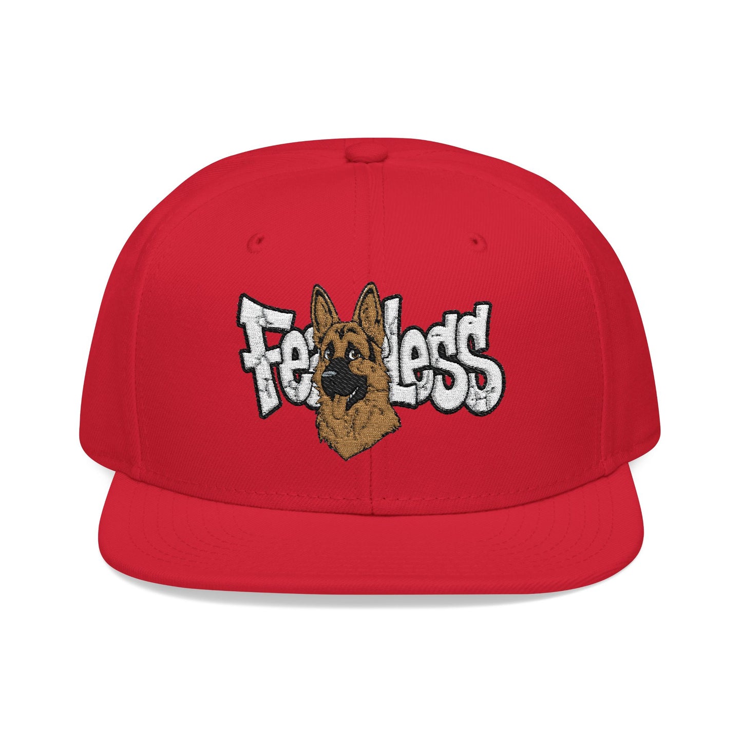 German Shepherd Embroidered Snapback Hat - Fearless