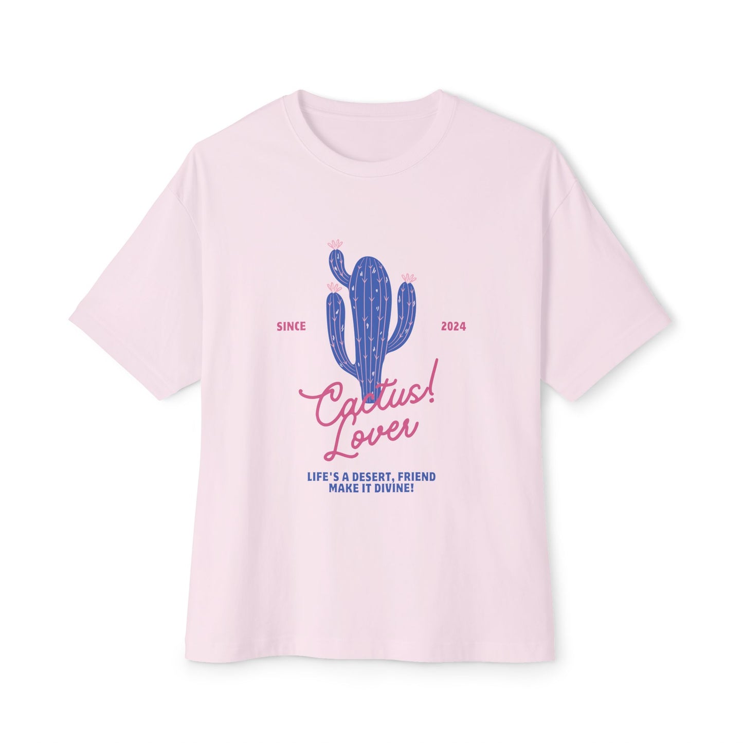 Cactus Lover Boxy Tee - Ideal for Plant Enthusiasts, Casual Wear, Gift for Friends, Summer Fashion, Nature Lovers