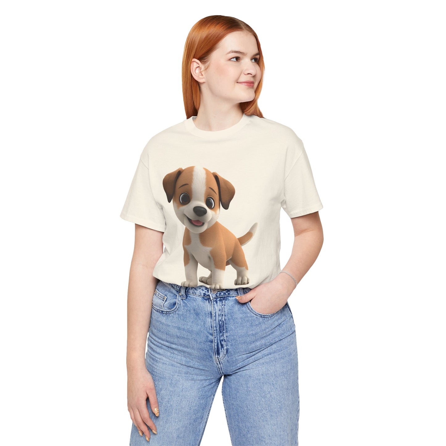 Cute Dog 3D Graphic Tee, Fun Animal Shirt, Dog Lover Gift, Playful Fashion Statement