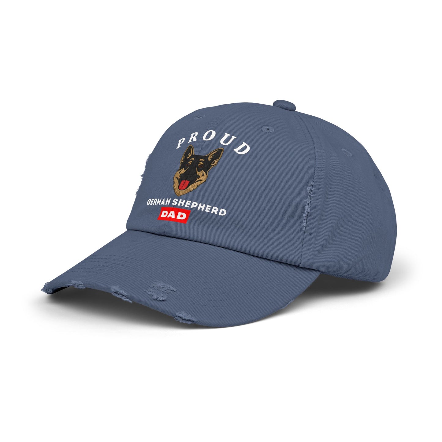 Proud German Shepherd Dad Distressed Cap - Unisex Pet Lover Hat