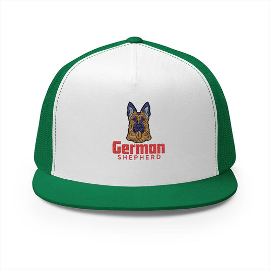 German Shepherd Embroidered 5 Panel Trucker Cap - Perfect Gift for Dog Lovers